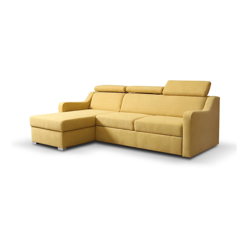 Conjunto de sala de estar de canto dobrável universal com espaço de armazenamento PORTO amarelo
