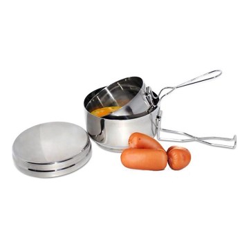 Conjunto de utensílios de camping 2 peças em inox