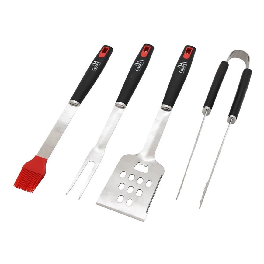 Conjunto de utensílios para grelhar 4 pçs