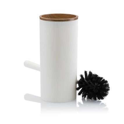 Conjunto para casa de banho ALISON 5 unid. branco/castanho
