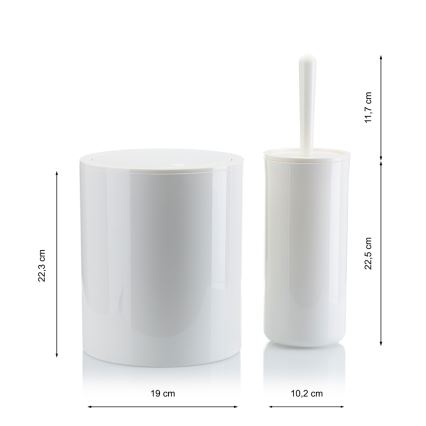 Conjunto para casa de banho CARMEN 5 unid. branco