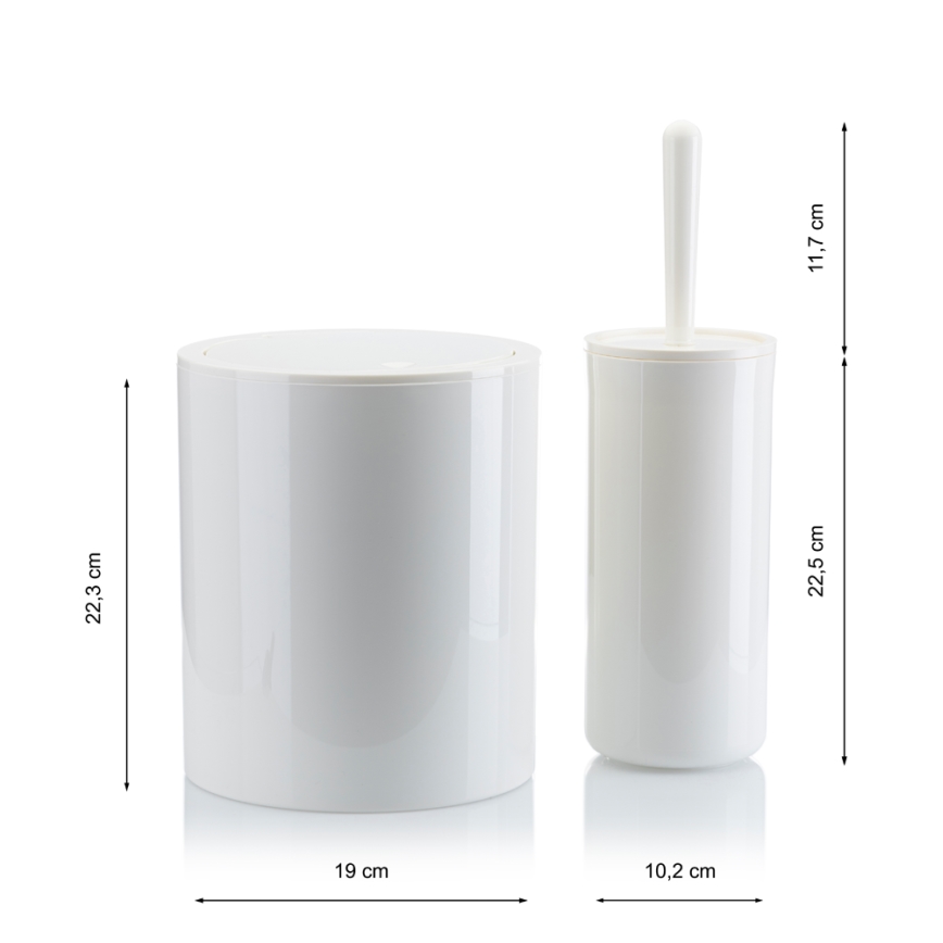 Conjunto para casa de banho CARMEN 5 unid. branco