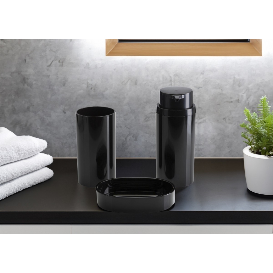 Conjunto para casa de banho CARMEN 5 unid. preto
