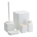 Conjunto para casa de banho CRYSTAL 5 unid.  branco