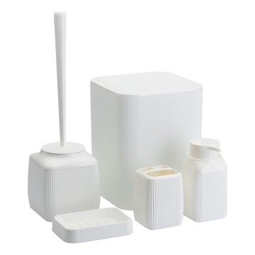 Conjunto para casa de banho CRYSTAL 5 unid.  branco