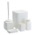 Conjunto para casa de banho CRYSTAL 5 unid.  branco