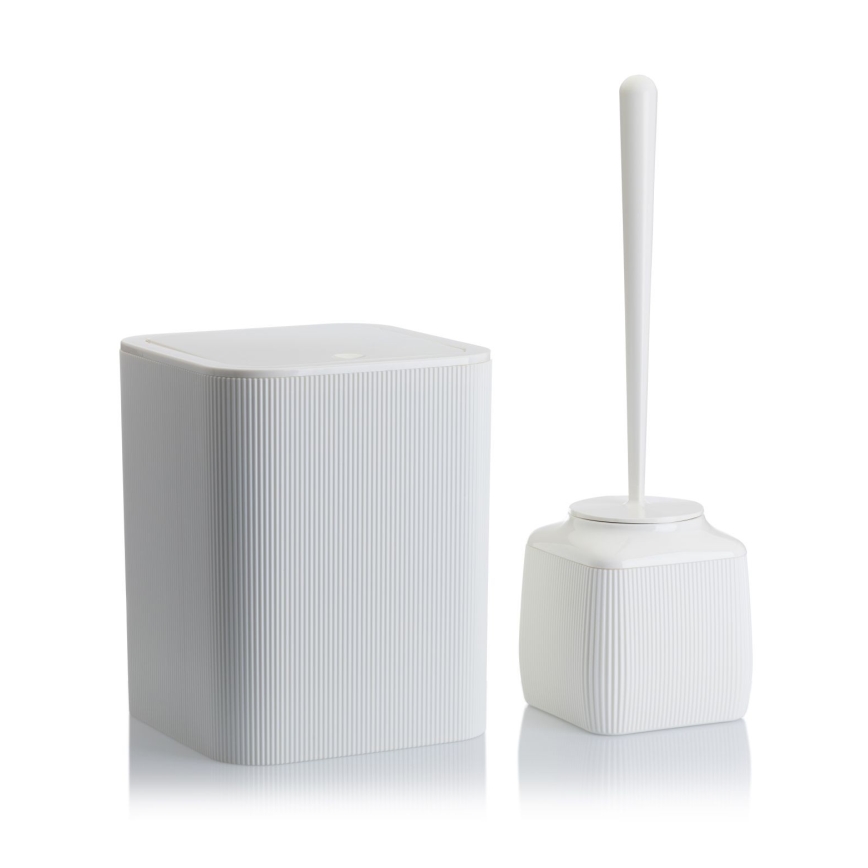 Conjunto para casa de banho CRYSTAL 5 unid.  branco