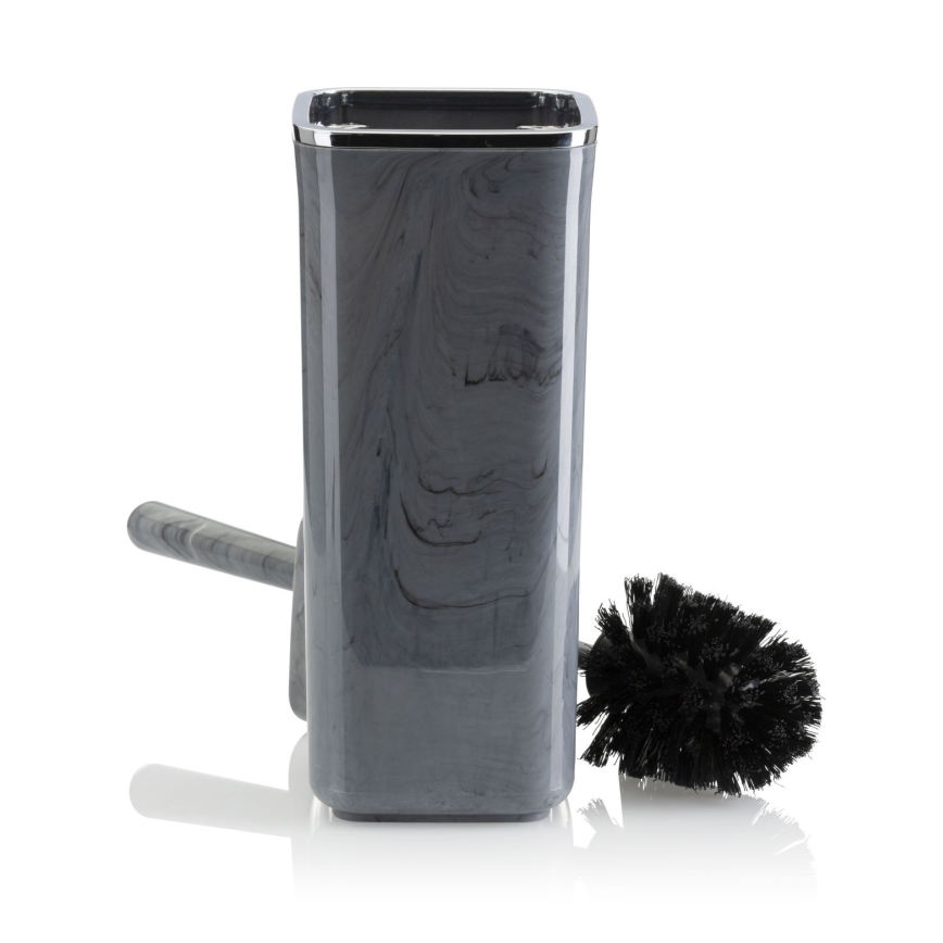 Conjunto para casa de banho GRIS 5 unid. cinzento/cromado brilhante