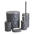 Conjunto para casa de banho REINA 5 unid. antracite/cromado brilhante