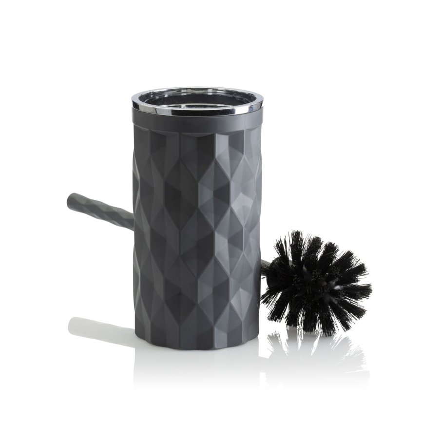 Conjunto para casa de banho REINA 5 unid. antracite/cromado brilhante