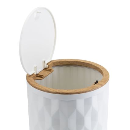 Conjunto para casa de banho REINA 5 unid. branco/castanho