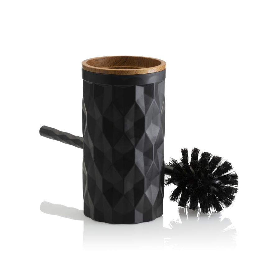 Conjunto para casa de banho REINA 5 unid. preto/castanho