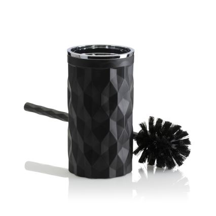 Conjunto para casa de banho REINA 5 unid. preto/cromado brilhante