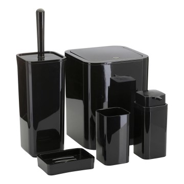 Conjunto para casa de banho SIERRA 5 unid. preto