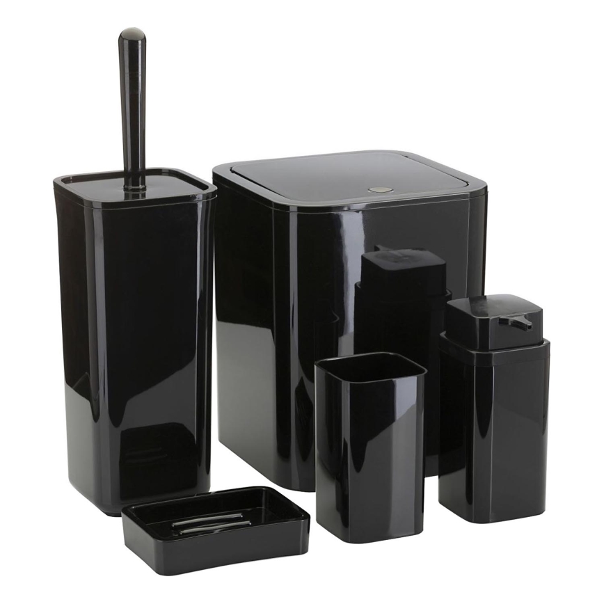 Conjunto para casa de banho SIERRA 5 unid. preto
