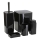 Conjunto para casa de banho SIERRA 5 unid. preto