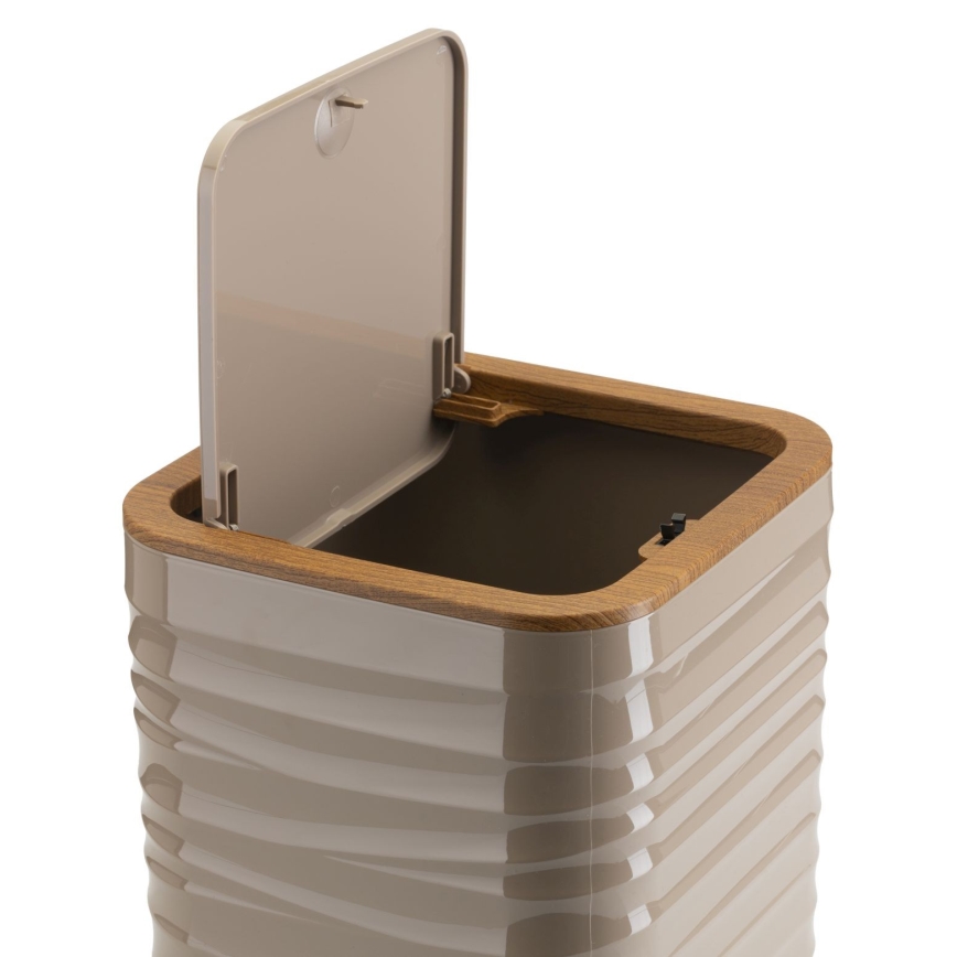 Conjunto para casa de banho WAVE 5 unid. bege/castanho