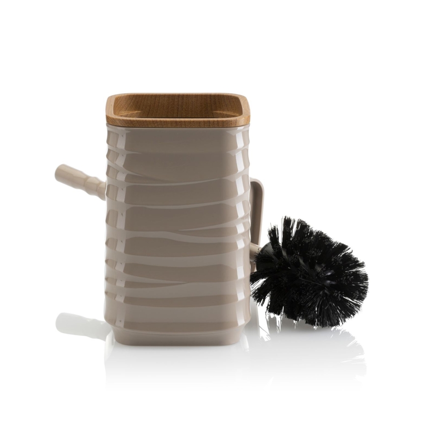 Conjunto para casa de banho WAVE 5 unid. bege/castanho
