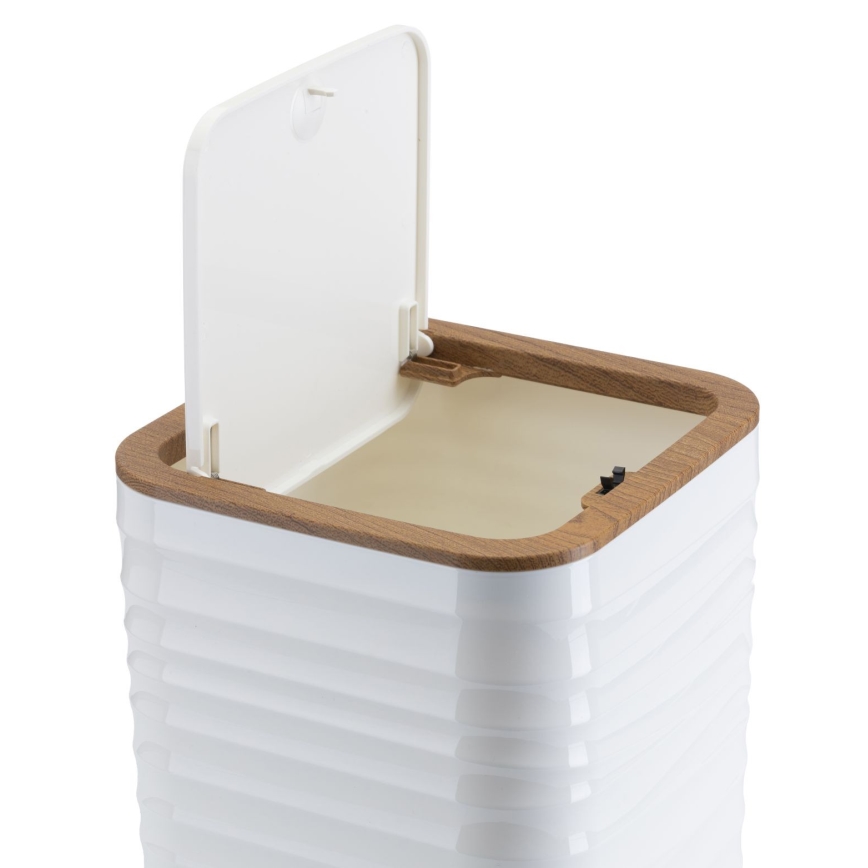 Conjunto para casa de banho WAVE 5 unid. branco/castanho