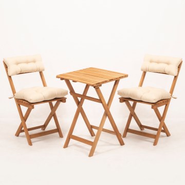 Conjunto para varanda com almofadas faia