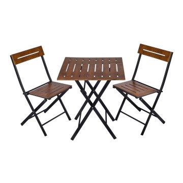 Conjunto para varanda madeira/metal