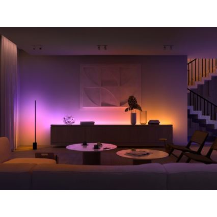 CONJUNTO - Tira LED RGBW com regulação Philips Hue WHITE AND COLOR AMBIANCE 2m LED/20W/230V + 4x Lâmpada com regulação Philips A60 E27/6,5W/230V 2000-6500K