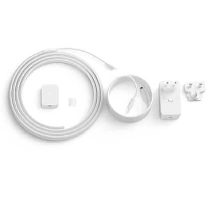 CONJUNTO - Tira LED RGBW com regulação Philips Hue WHITE AND COLOR AMBIANCE 2m LED/20W/230V + 4x Lâmpada com regulação Philips A60 E27/6,5W/230V 2000-6500K