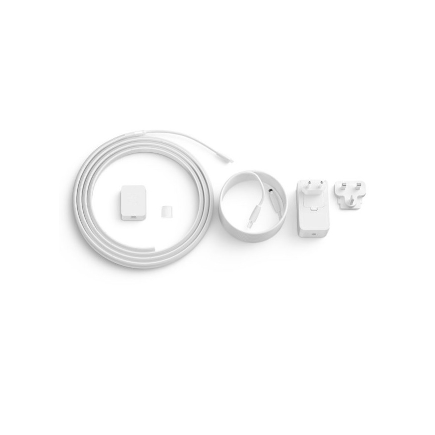 CONJUNTO - Tira LED RGBW com regulação Philips Hue WHITE AND COLOR AMBIANCE 2m LED/20W/230V + 4x Lâmpada com regulação Philips A60 E27/6,5W/230V 2000-6500K
