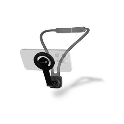 CONNECT IT CFF-6020-GY - Suporte de pescoço magnético flexível para telemóvel MagSafe