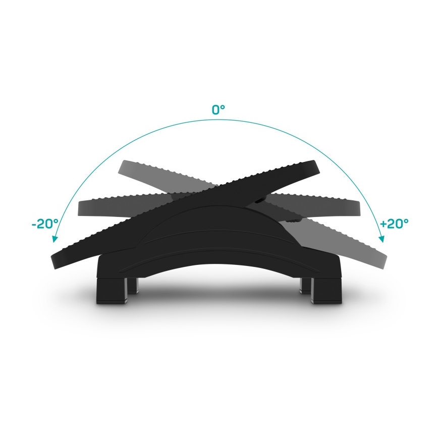 CONNECT IT CFH-4100-BK - Apoio para os pés ajustável preto