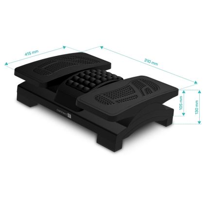 CONNECT IT CFH-4105-BK - Descanso de pés ajustável, preto