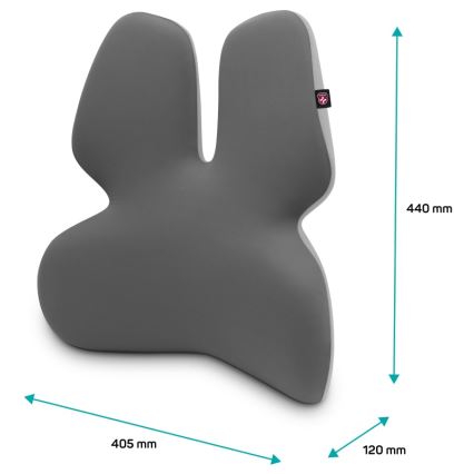 CONNECT IT CFH-5902-GY - Apoio lombar para cadeira cinzento