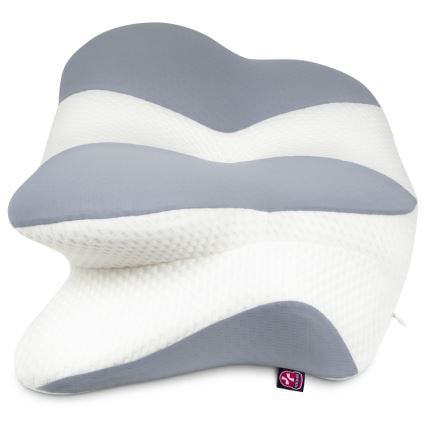 CONNECT IT CFH-6032-WH - Almofada anatómica Gemini branco/cinzento
