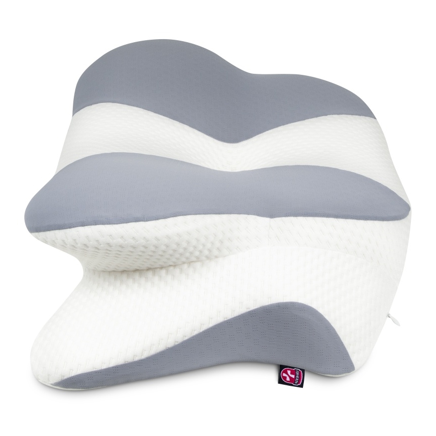 CONNECT IT CFH-6032-WH - Almofada anatómica Gemini branco/cinzento