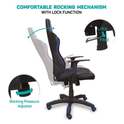 CONNECT IT CGC-0700-BL - Cadeira de Gaming LeMans Pro preto/azul