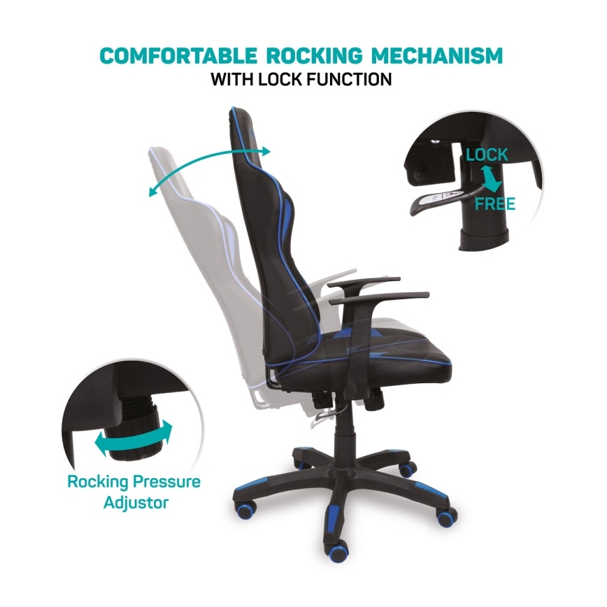 CONNECT IT CGC-0700-BL - Cadeira de Gaming LeMans Pro preto/azul
