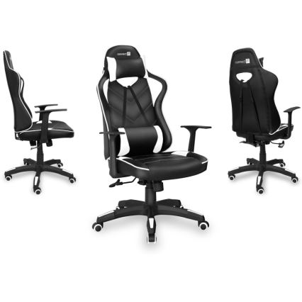 CONNECT IT CGC-0700-WH - Cadeira de Gaming LeMans Pro preto/branco