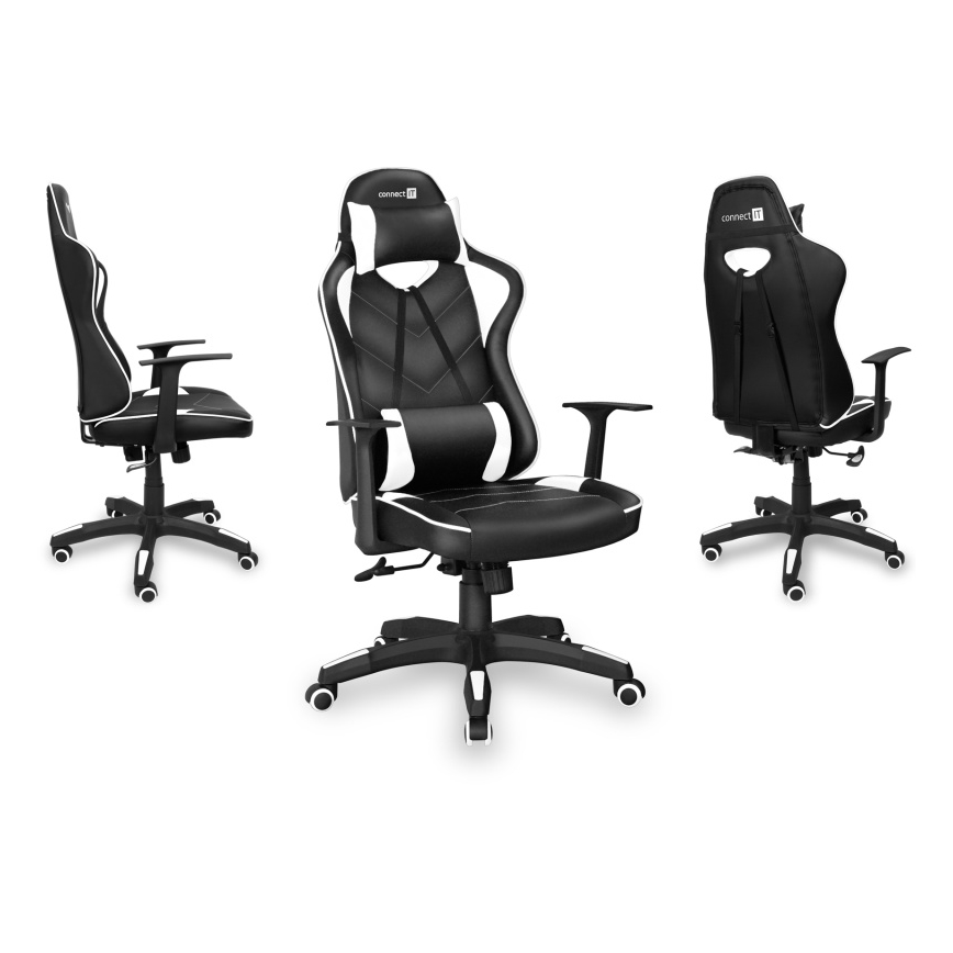 CONNECT IT CGC-0700-WH - Cadeira de Gaming LeMans Pro preto/branco