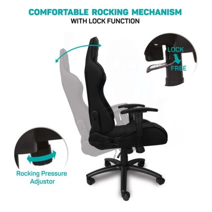 CONNECT IT CGC-1200-BK - Cadeira Gaming Monaco Pro preta