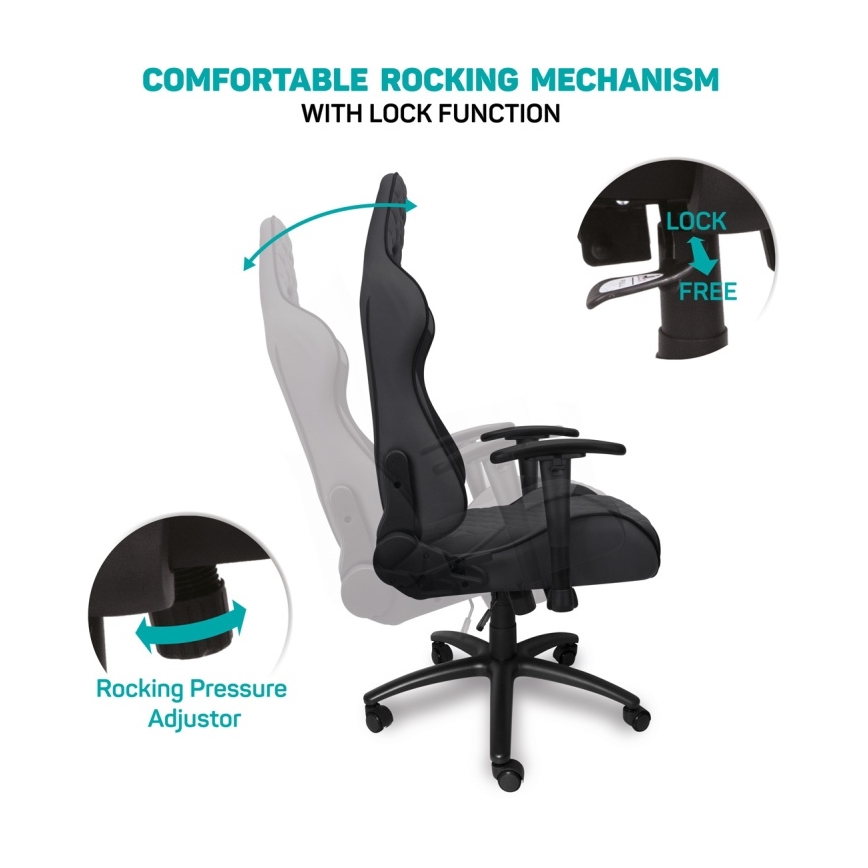 CONNECT IT CGC-1200-GY - Cadeira de Gaming Monaco Pro cinzento/preto