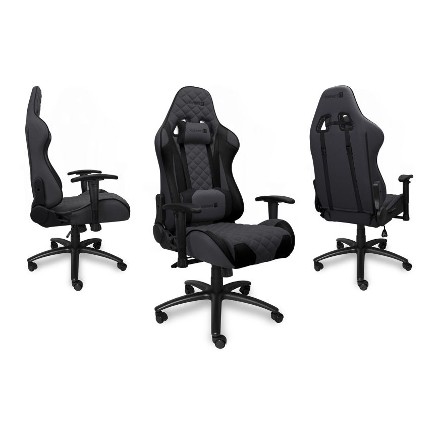 CONNECT IT CGC-1200-GY - Cadeira de Gaming Monaco Pro cinzento/preto