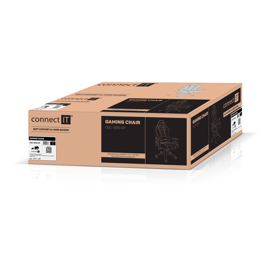 CONNECT IT CGC-1200-GY - Cadeira de Gaming Monaco Pro cinzento/preto