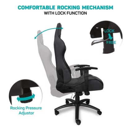 CONNECT IT CGC-1200-GY - Cadeira Gaming Monaco Pro Cinza/Preto