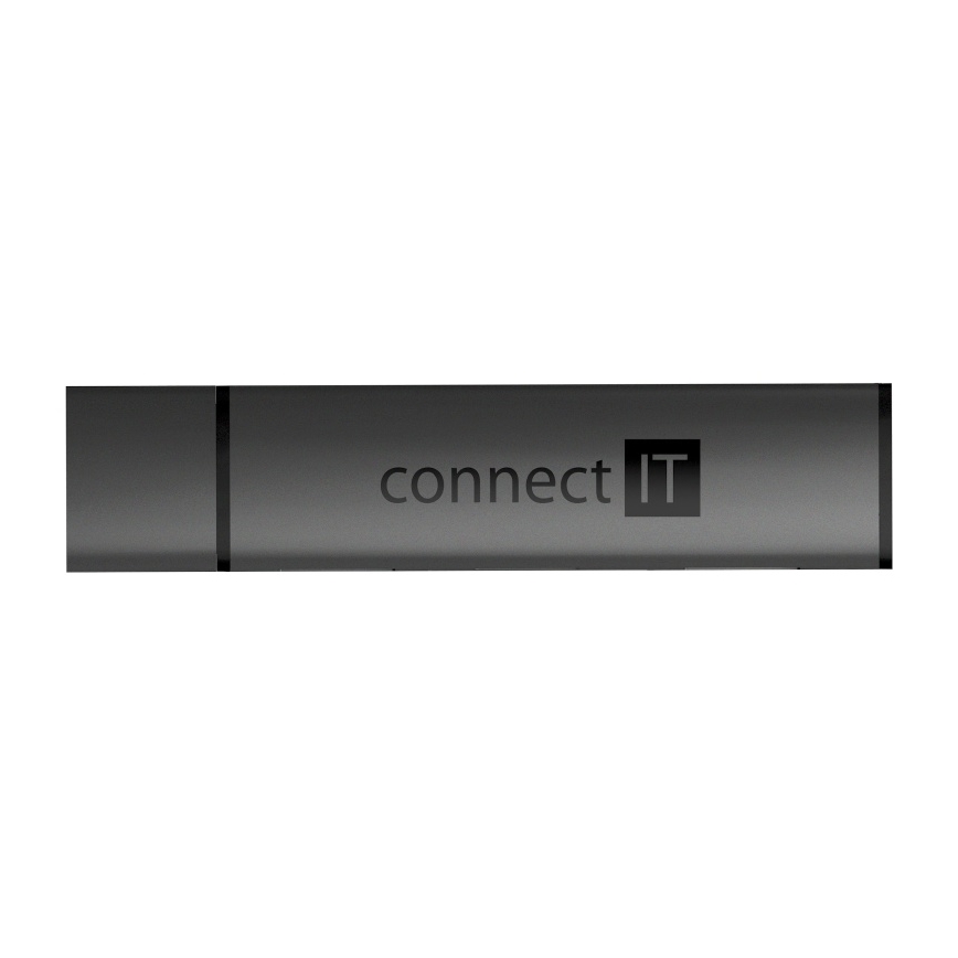 CONNECT IT CHU-4060-AN - Hub USB-A com leitor de cartões de memória 4em1