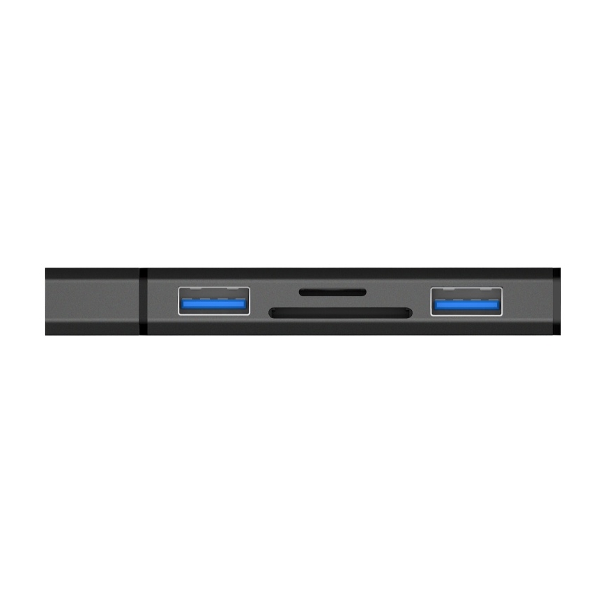 CONNECT IT CHU-4060-AN - Hub USB-A com leitor de cartões de memória 4em1
