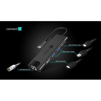 CONNECT IT CHU-8020-AN - Hub USB-C 5em1