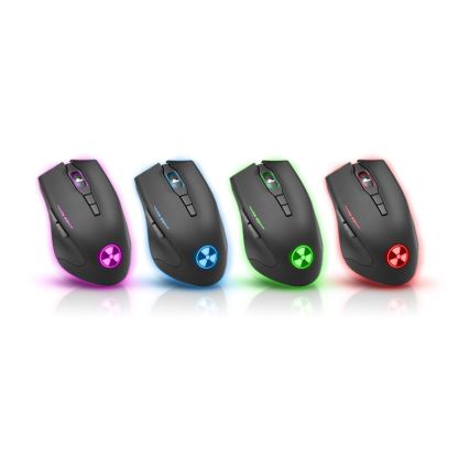 CONNECT IT CI-1128 - Rato LED para jogos com fios 1000/1200/1600/3200 DPI preto