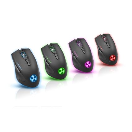 CONNECT IT CI-1128 - Rato LED para jogos com fios 1000/1200/1600/3200 DPI preto