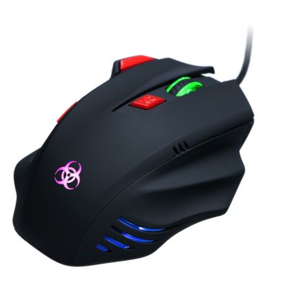 CONNECT IT CI-191 - Rato LED para jogos com fios 800/1600/2400/3200 DPI preto
