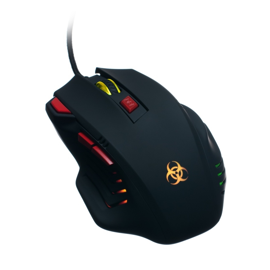 CONNECT IT CI-191 - Rato LED para jogos com fios 800/1600/2400/3200 DPI preto